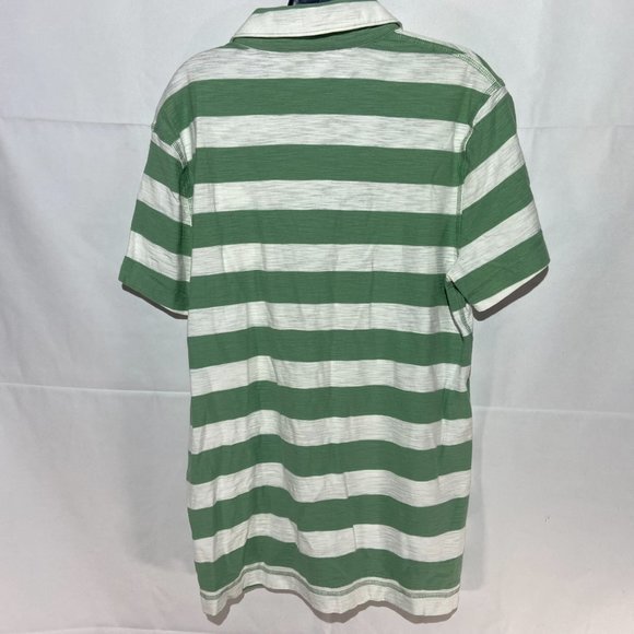 Calvin Klein Green and White‎ Striped Polo Shirt LIKE NEW - Picture 2 of 5